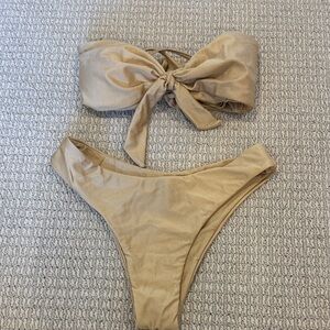 Zaful Tan Bikini Set